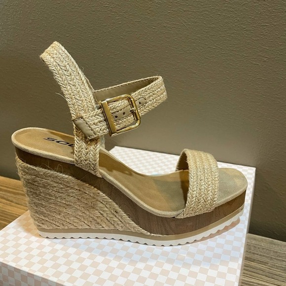 CCOCCI Sutter Adjustable Wedge Strap Sandal Size 6.5 - Picture 5 of 6